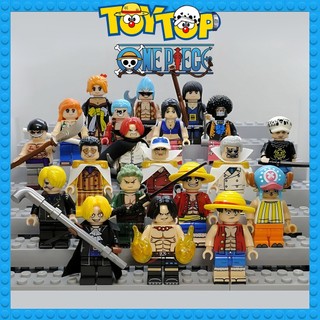 [Một con] Đồ chơi lắp ráp One piece mini nhân vật Luffy Zoro Nami Ace Law xếp hình Koruit KT1008  KT1013 XP036-XP041