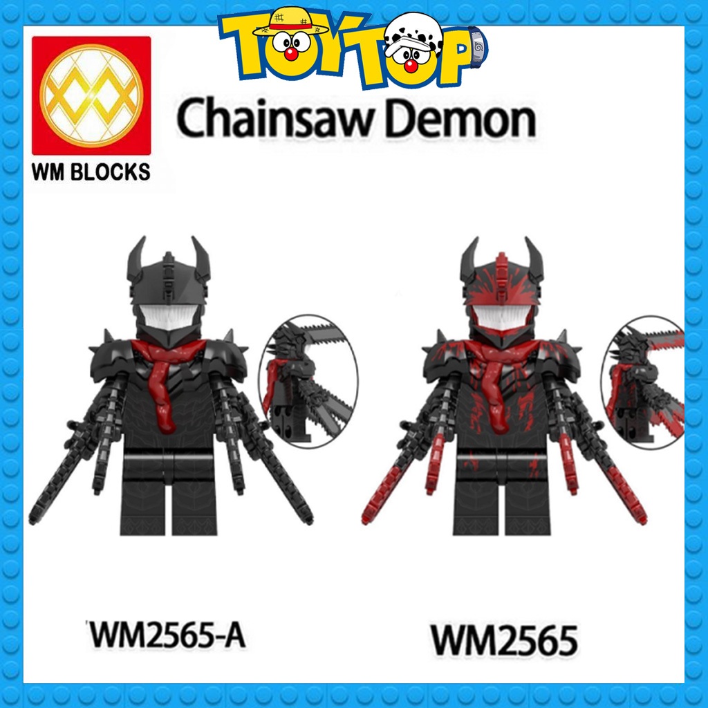 Đồ chơi lắp ráp mini nhân vật quỷ máy cưa Chainsaw Man Denji Pochita xếp hình WM2565 WM6159