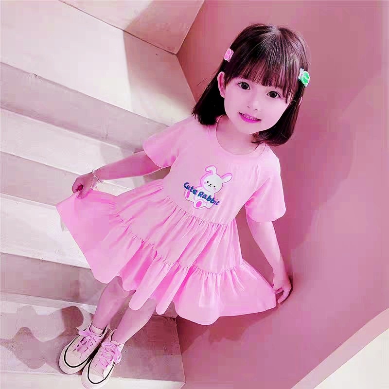 Váy bé gái cổ trong dáng chữ A cho bé gái từ 8-20kg