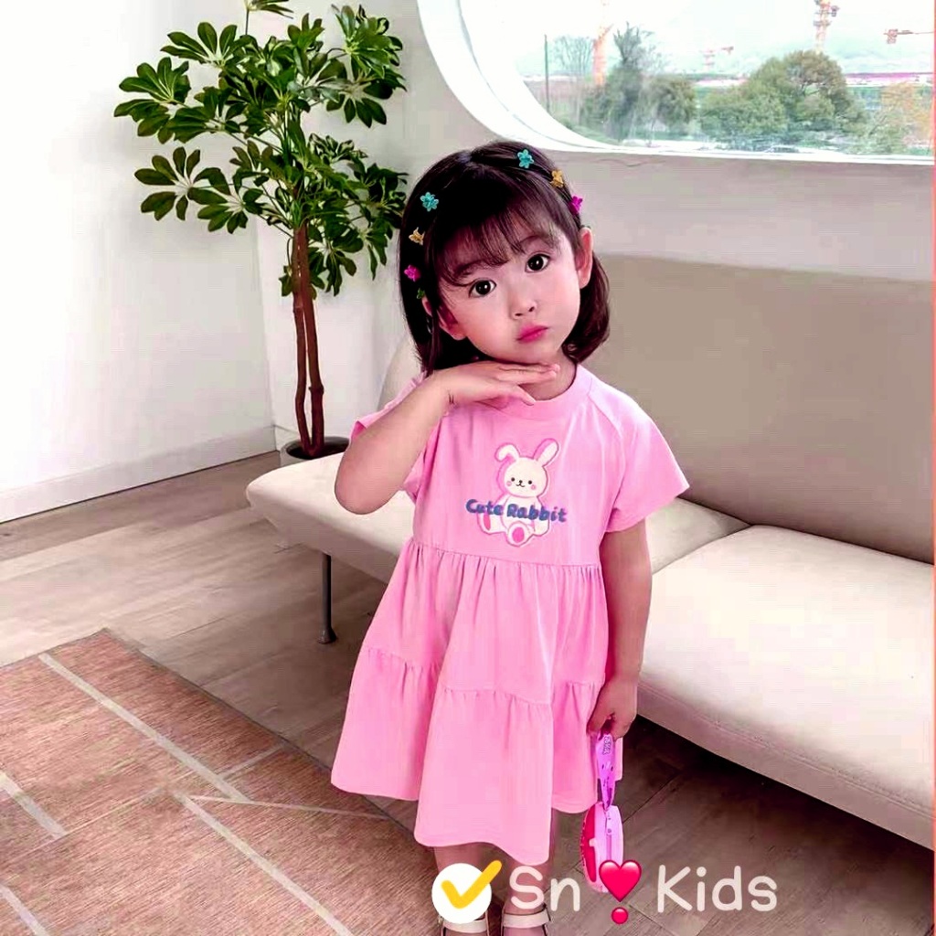 Váy bé gái cổ trong dáng chữ A cho bé gái từ 8-20kg