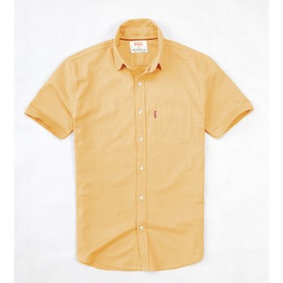 Áo sơ mi nam tay ngắn LVS Oxford màu Vàng Nhạt - Mạnh Mẽ Thời Trang - Chất Lượng Xuất Khẩu