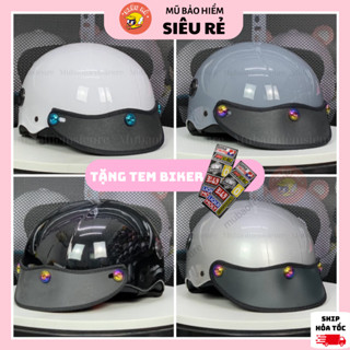 Nón bảo hiểm gắn ốc titan gr5 siêu rẻ  Mũ bảo hiểm nữa đầu titan cao cấp đa dạng màu sắc dành cho cả nam và nữ 