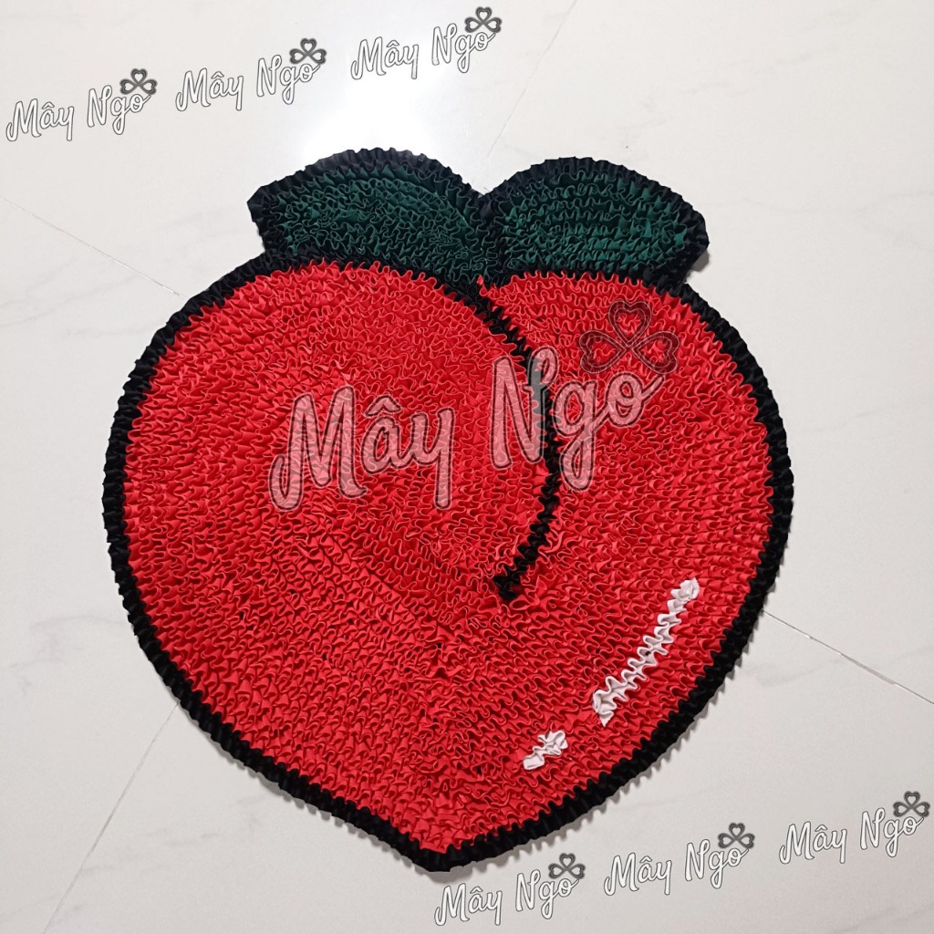 Thảm lau chân quả đào thảm vải thủ công