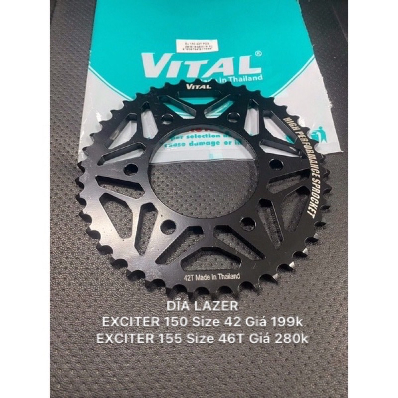 Yamaha Exciter 150 - 155 Nhông 13T 14T 15T 16T 17T - Dĩa 36T 37T 38T 39T 40T 41T 42T 43T 44T 45T 46T 47T 48T 49T VITAL