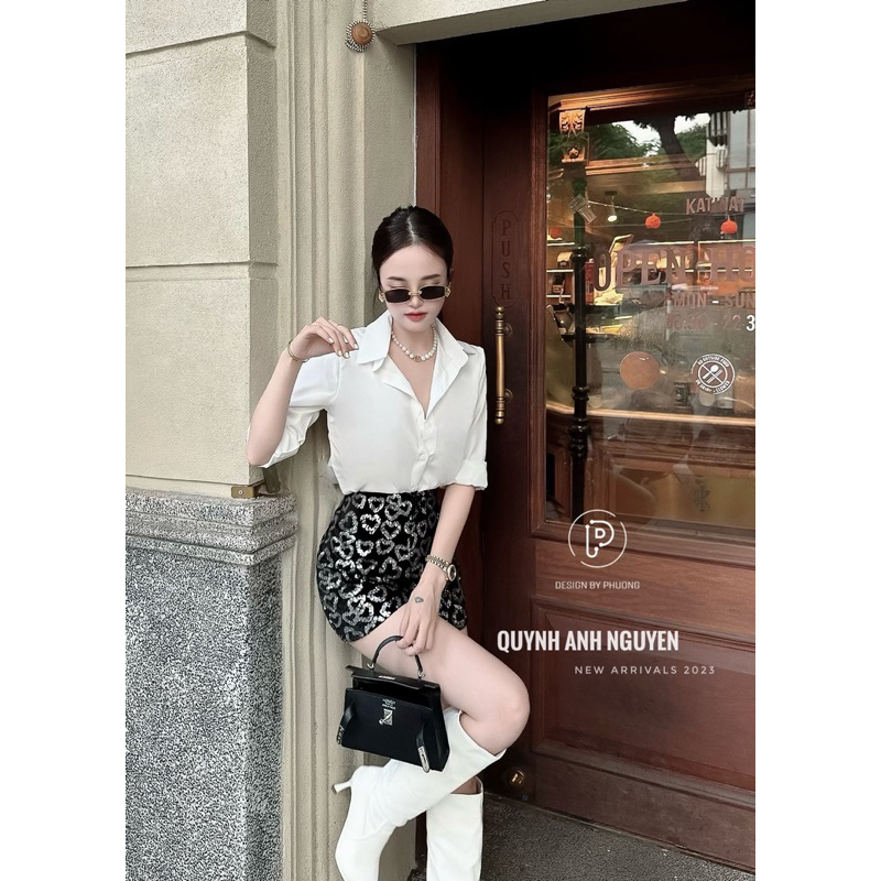 Sét áo sơ mi+quần short kim sa siêu sang