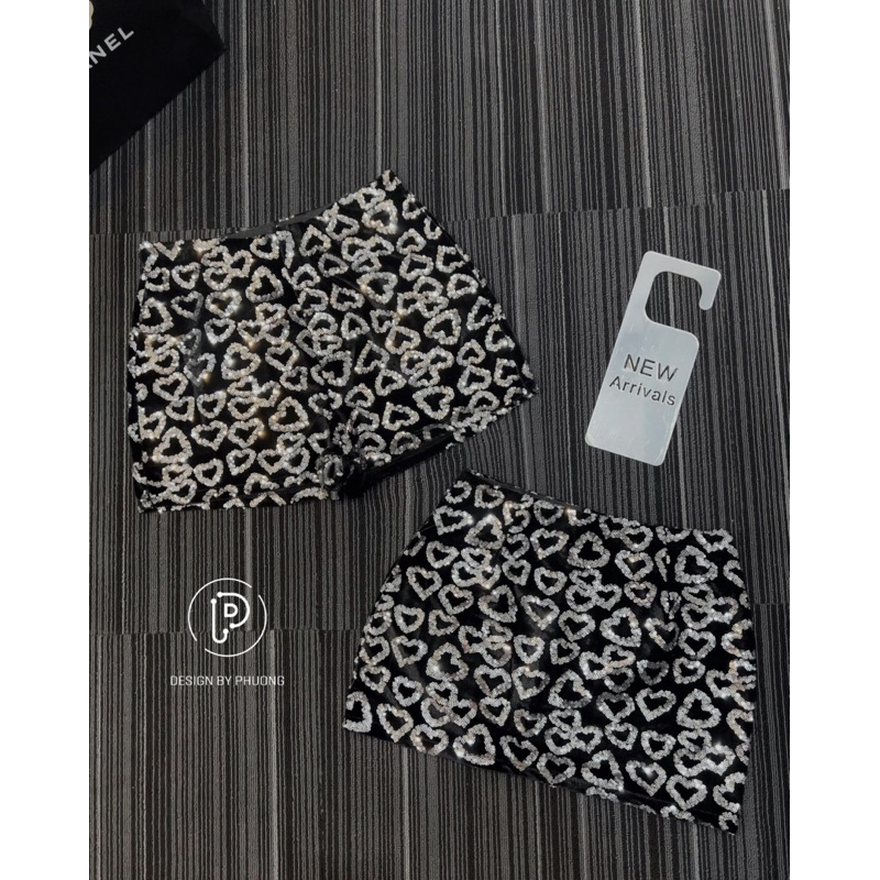 Sét áo sơ mi+quần short kim sa siêu sang