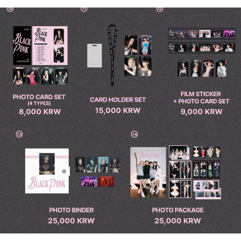Có sẵn Blackpink Tour merch nguyên seal