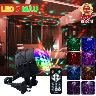 Đèn xoay sân khấu 7 màu nháy theo nhạc, đèn LED chiếu tia cho phòng bar club, party, karaoke, phòng ngủ... cực đẹp