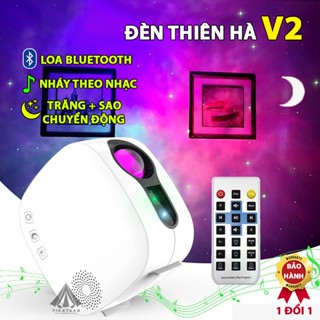 Đèn thiên hà V2 Loa Bluetooth mẫu mới, đèn chiếu trăng sao vũ trụ kết hợp nháy theo nhạc cực đẹp cực chill