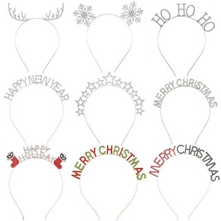 Cài tóc kim loại Noel, Merry Christmas, Tuần lộc, Ho Ho Ho, Giáng sinh