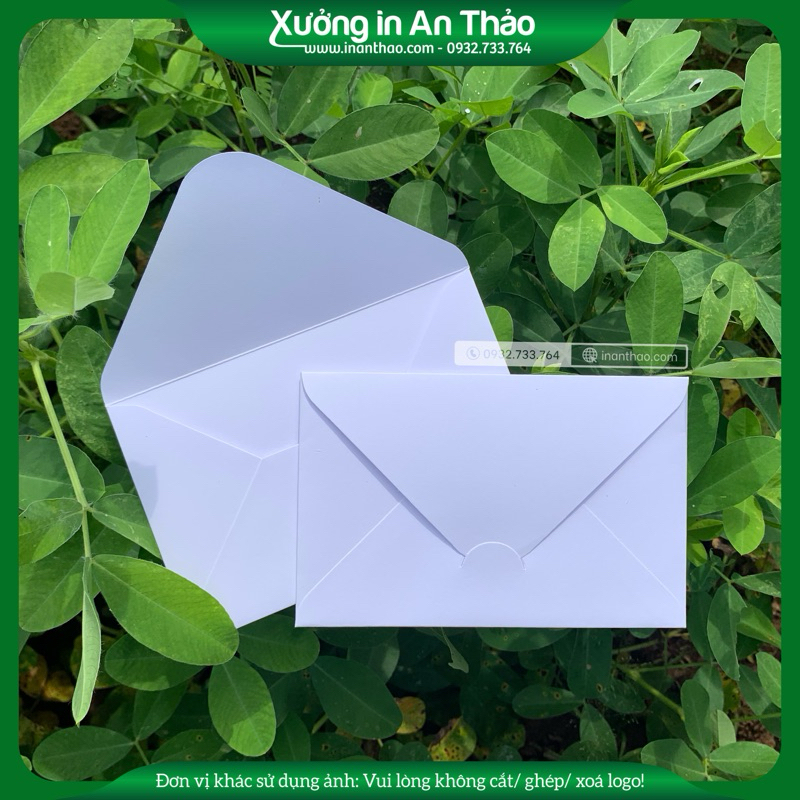 Phôi Bao Thư Trơn in thiệp 10*15.5 - Trắng Mịn - Khuôn N1 - Giao từ 50 cái (Chưa Gấp Dán)