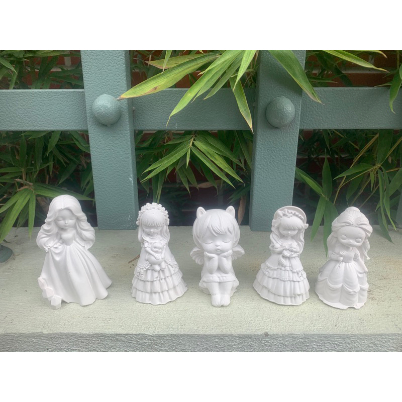 Tô tượng thạch cao combo 5 tượng 8-10cm siêu đáng iu, đồ chơi cho bé