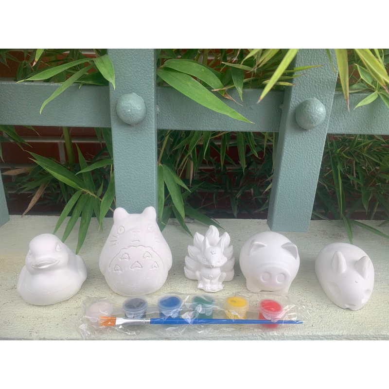 Tô tượng thạch cao combo 5 tượng 8-10cm siêu đáng iu, đồ chơi cho bé