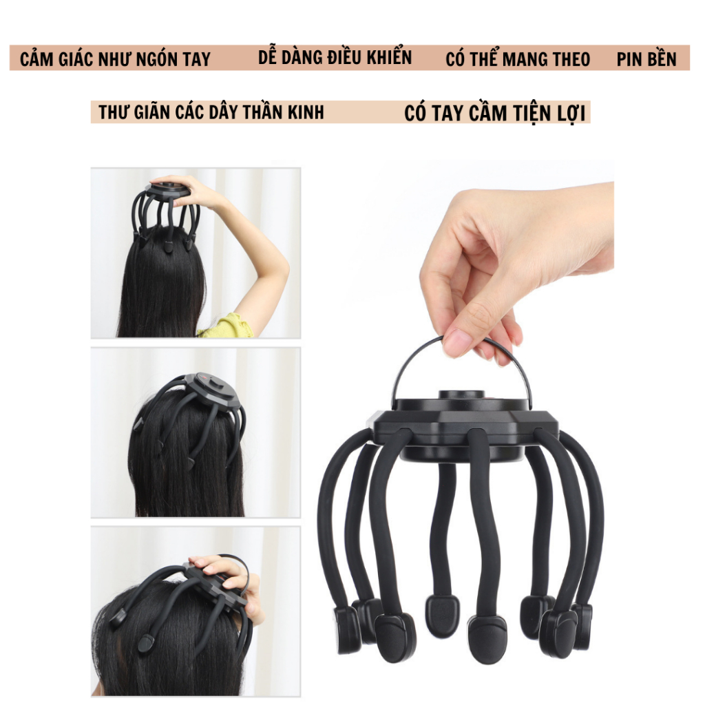 Máy massage đầu DAITASHI LM-080,mát xa thư giãn giảm căng thẳng mệt mỏi đau đầu