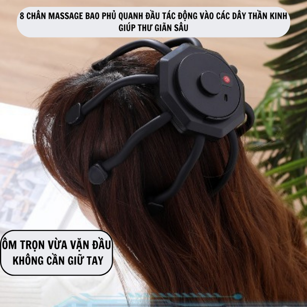 Máy massage đầu DAITASHI LM-080,mát xa thư giãn giảm căng thẳng mệt mỏi đau đầu