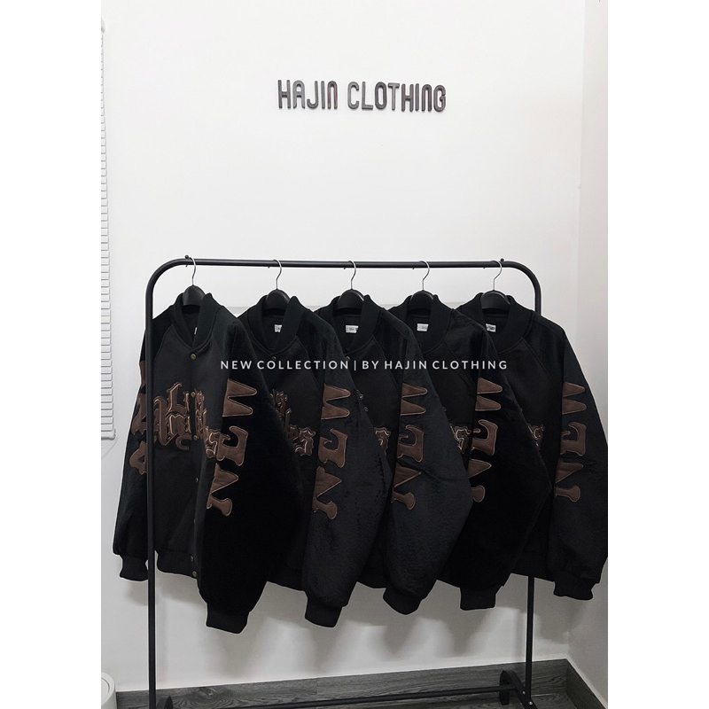 Áo khoác bomber form rộng nam nữ