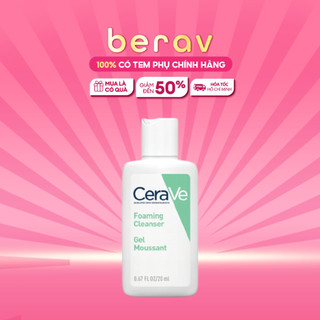  Sữa Rửa Mặt Cerave giúp làm sạch sâu dành cho da dầu Foaming Facial Cleans 30ML - Xanh Lá Mạ