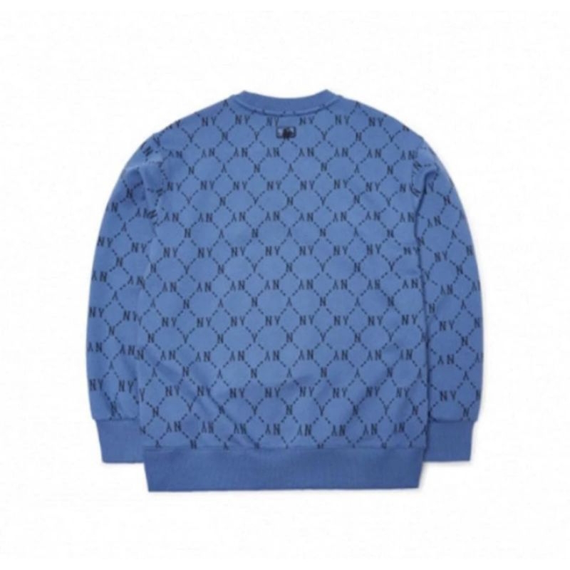 Áo Mlb Sweatshirt Cổ Tròn Tay Dài Nam, Nữ Unisex Màu Xanh Form Suông