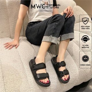 Giày sandal nữ mwc 2991 - sandal 2 quai ngang quai dán đế bằng thời trang