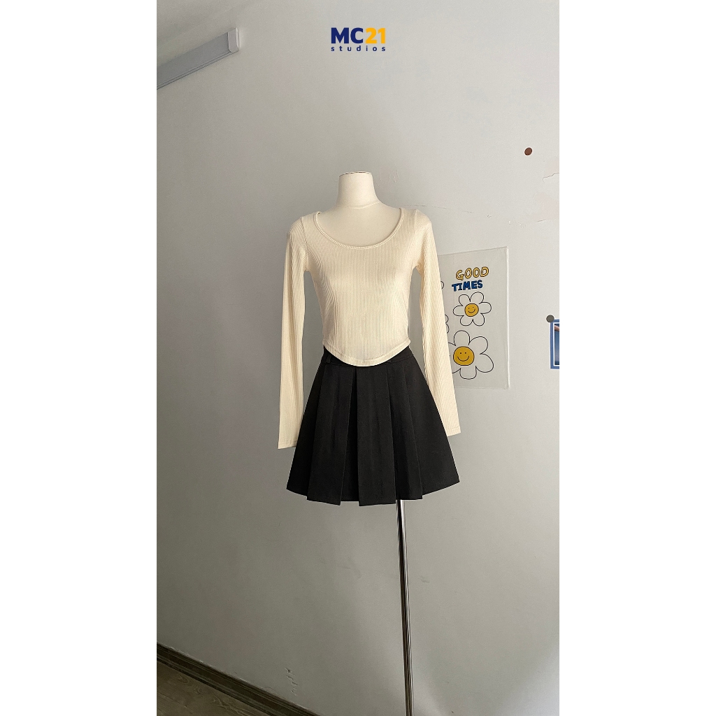 Áo len thun dài tay MC21.STUDIOS sweater Ulzzang Streetwear Hàn Quốc chất len mềm mịn co giãn cao cấp A3846