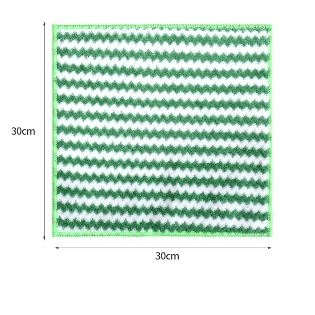 Khăn Lau Bếp Đa Năng 2 Mặt Siêu Thấm Nước Mềm Mịn Loại 1, Dễ Giặt 30x30cm - Combo 10 Khăn