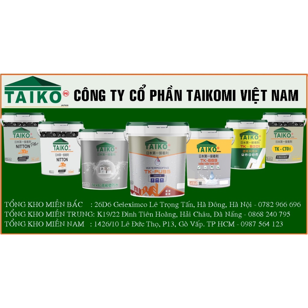 [ KEO CHÍNH HÃNG] TaiKo PU95 chống thấm vết nứt mái nhà, sàn nhà vệ sinh, máng xối, mái tôn, sàn nhà triệt để- 5 LÍT