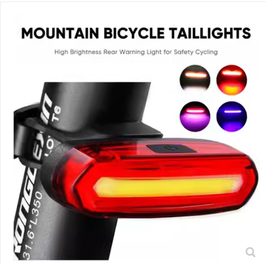 Đèn hậu xe đạp 3 pha, 5 chế độ sáng, sạc USB hỗ trợ 48h dùng liên tục