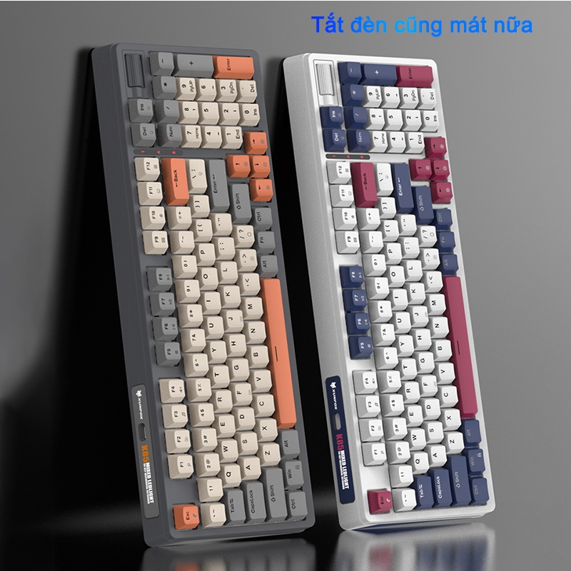 Bàn phím Cơ K85 Ba Màu Kết Hợp Có Đèn LED RGB Bàn Phím Chơi Game 96 Phím Có Có Thể Tháo Lắp Nóng