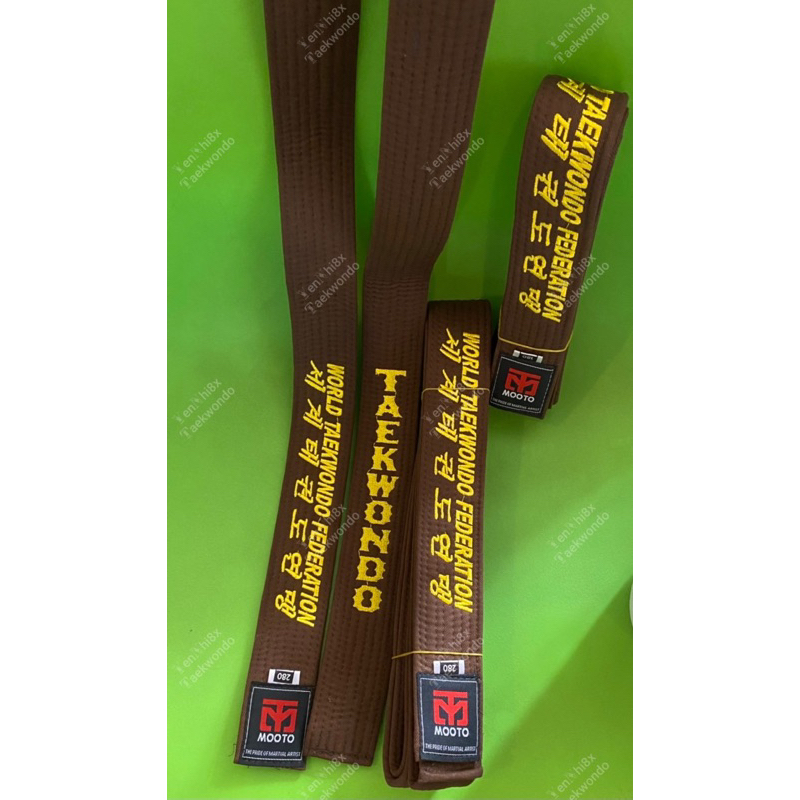 Đai Taekwondo vải loại dày đủ kích thước. Tặng kèm móc khoá Taekwondo
