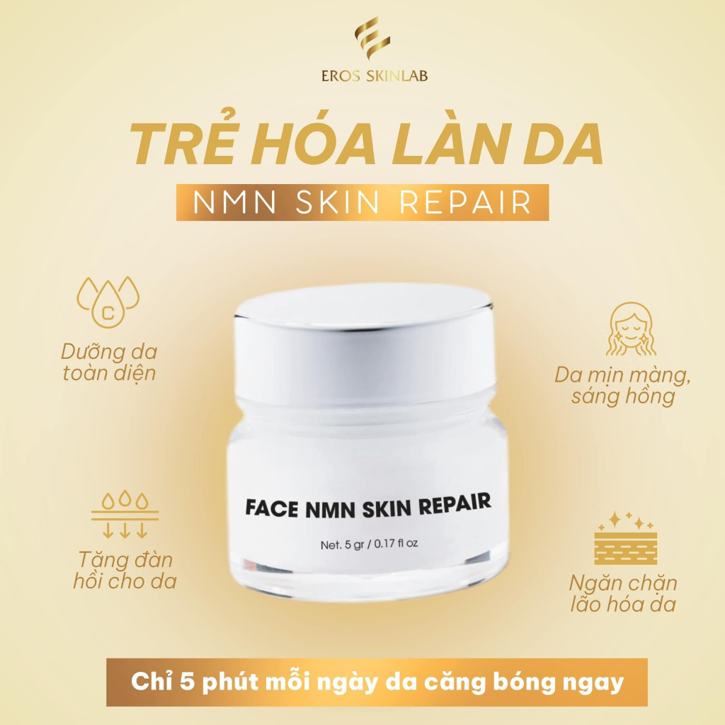 Combo Kem Face Phục Hồi và Serum Tinh Chất Collagen Peptide Eros Skinlab Chính Hàng