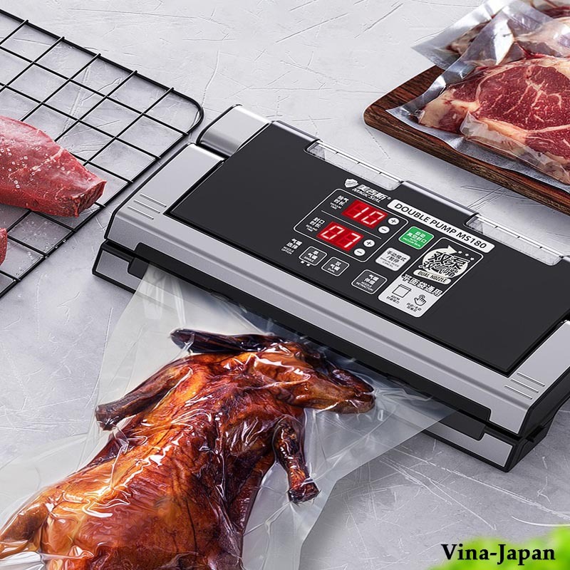 Máy Hút Chân Không PW420A, MS180 - Hai Vòi Hút-Kinh Doanh Cao Cấp-Không Kén Túi - Bảo Hành 12 Tháng - Tặng Túi Hút