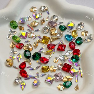 Phụ kiện đá khối siêu sáng gắn móng tay nail mixsz 100 viên