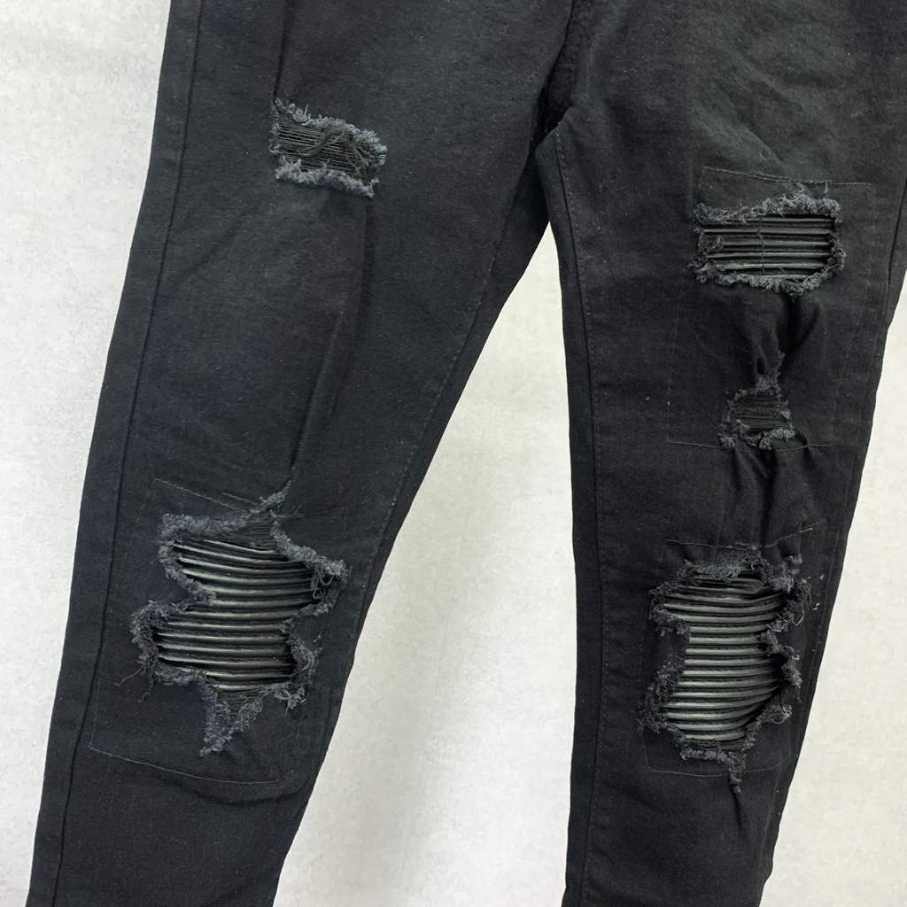 Quần Jeans Nam Amiri Đen Vá Gối Mẫu Mới Nhất Hợp Thời Trang HOT HIT 2023 BN08
