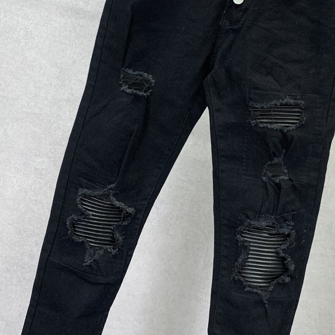 Quần Jeans Nam Amiri Đen Vá Gối Mẫu Mới Nhất Hợp Thời Trang HOT HIT 2023 BN08