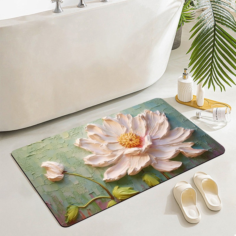 Thảm lau chân thấm hút tốt chống trượt 40x60, trang trí nhà cửa, thảm chùi chân