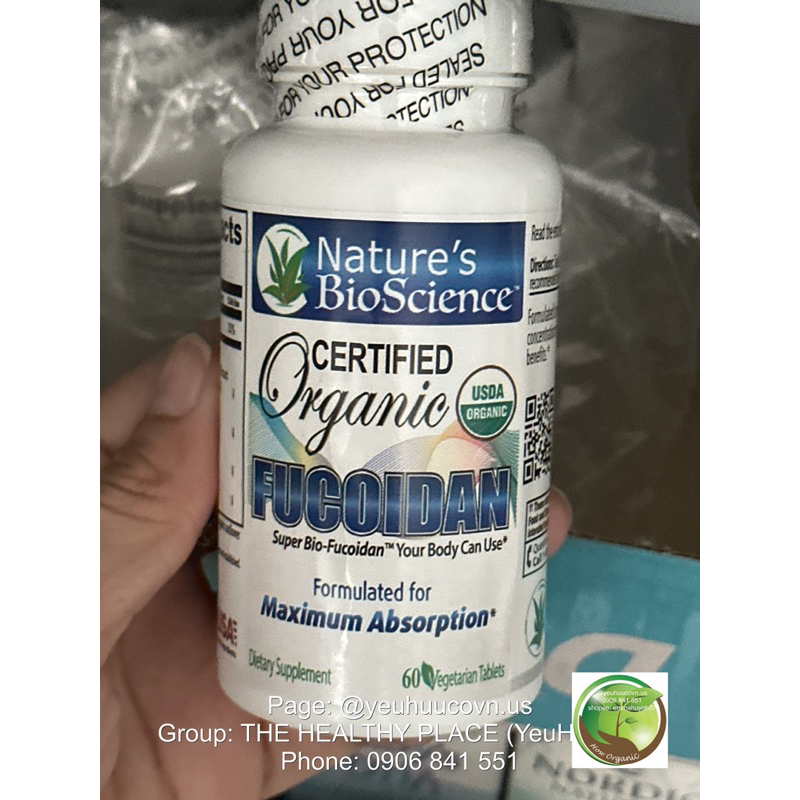 Fucoidan hữu cơ Nature’s BioScience 60 viên