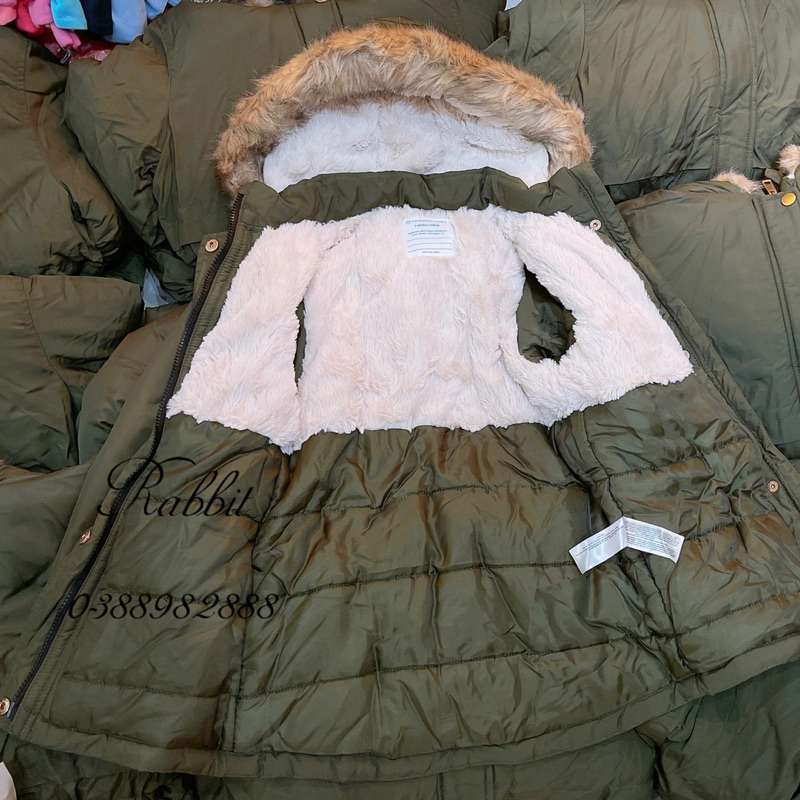 Parka lót lông thỏ Primark