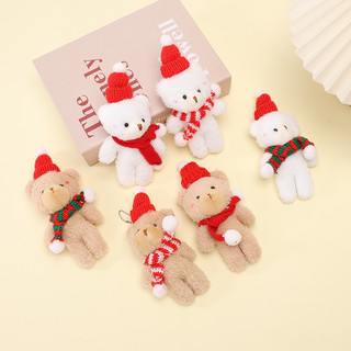   GIÁNG SINH  Gấu bông giáng sinh đội nón len làm móc khoá treo túi xách quà tặng noel ý nghĩa ấm áp 