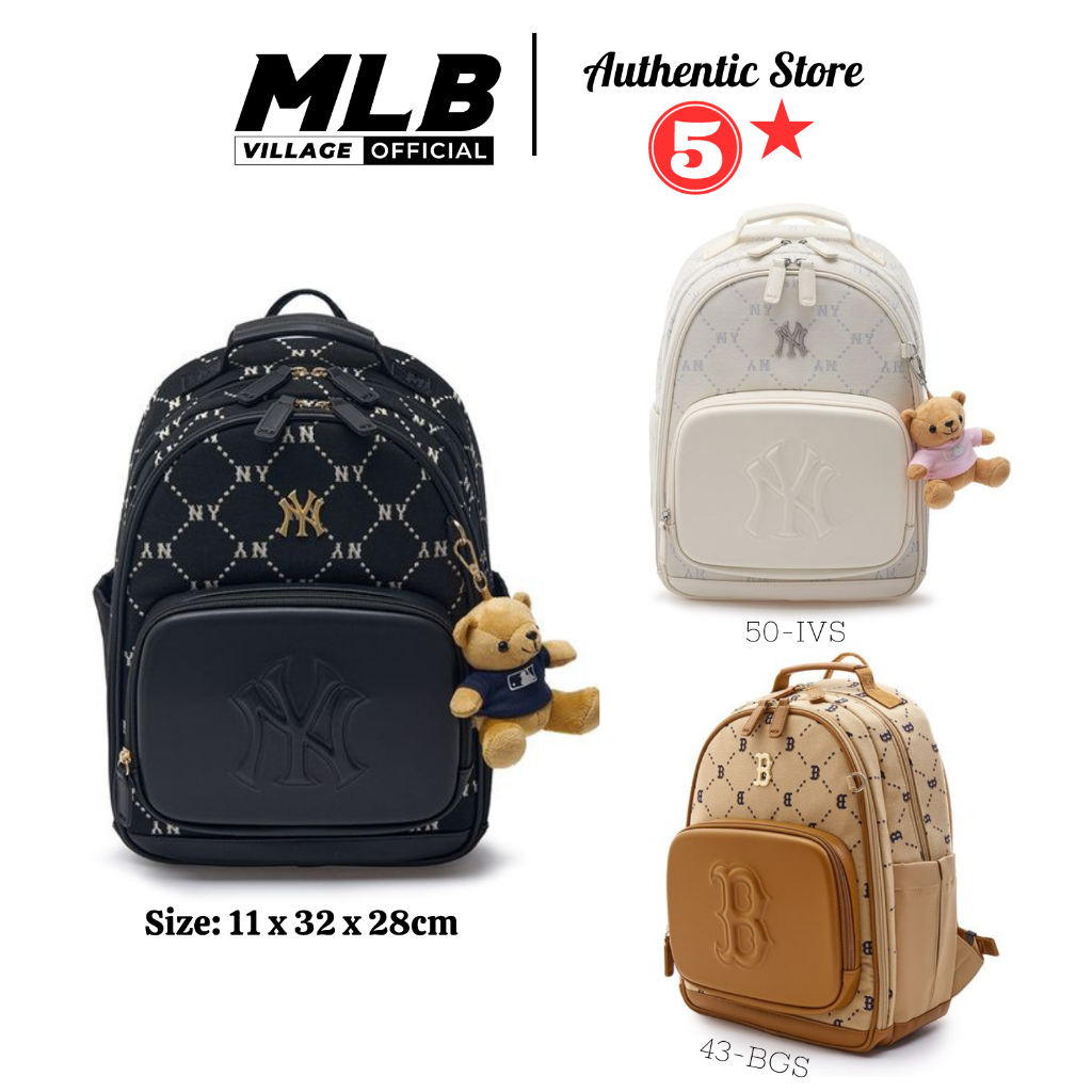 Balo MLB chính hãng - Balo MLB KID Mini Diamond Monogram Round New School 7ABKMD34N