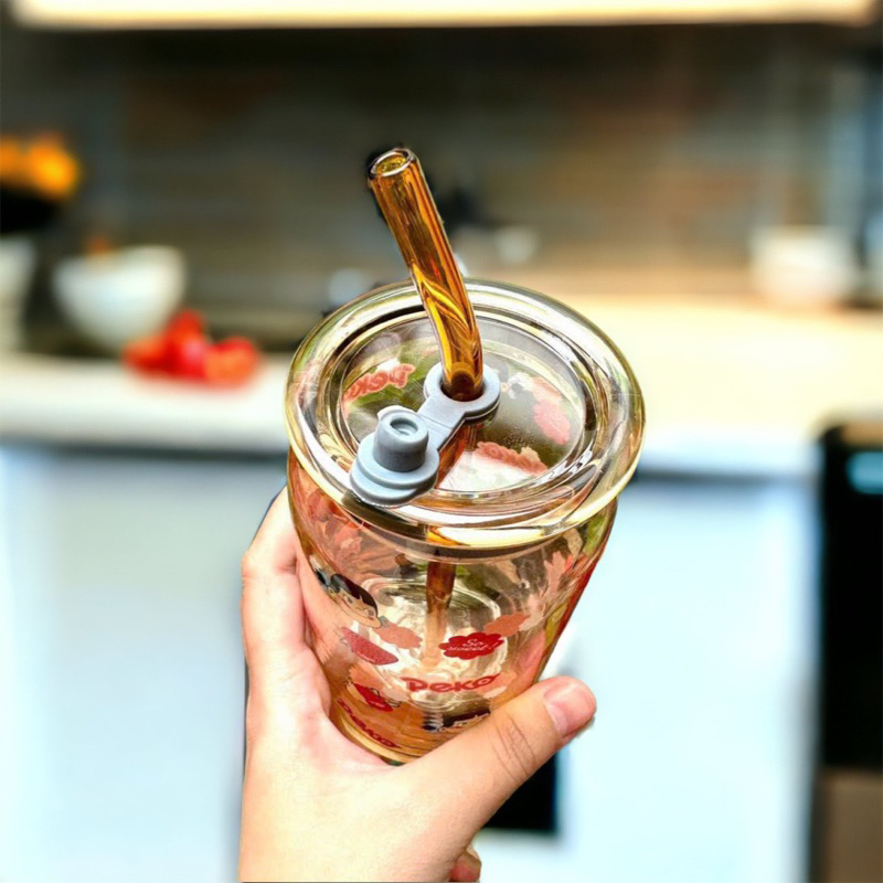 Ly Cốc Thủy Tinh Milky Peko Có Chia Vạch - Ngoinhatienich