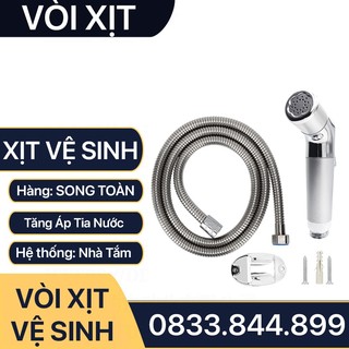 Đầu xịt nhà tắm, vòi xịt vệ sinh, vòi xịt tăng áp tay dương vx19