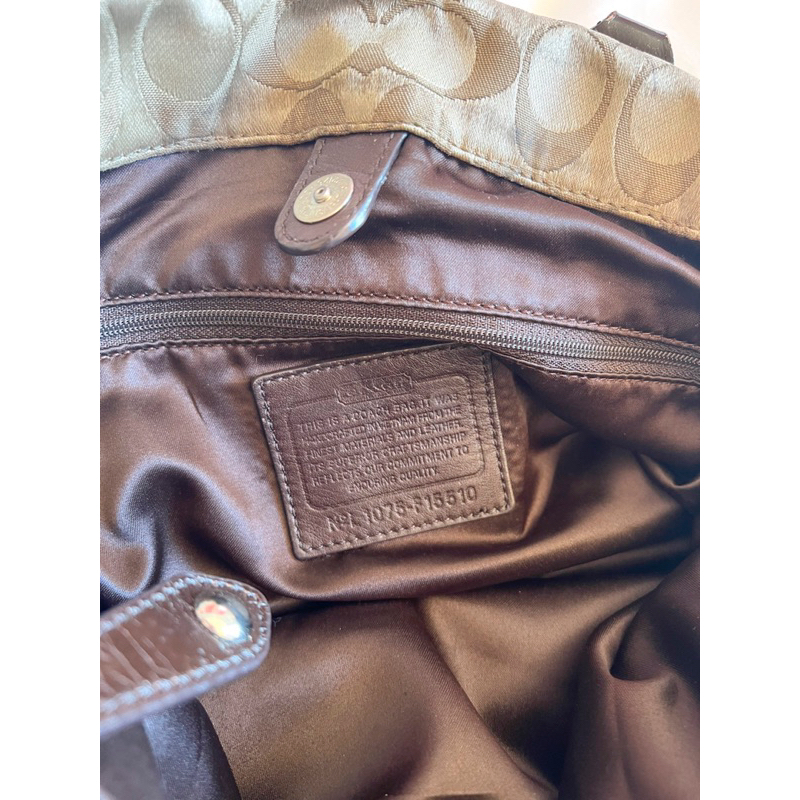 Túi du lịch C0@ch phối da bò size to 40x35