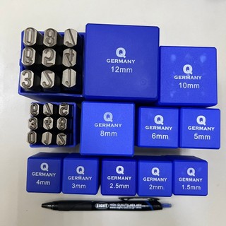 Bộ đóng số xuôi q germany, 1.5mm tới 12mm, bộ đóng số kim loại thép cứng