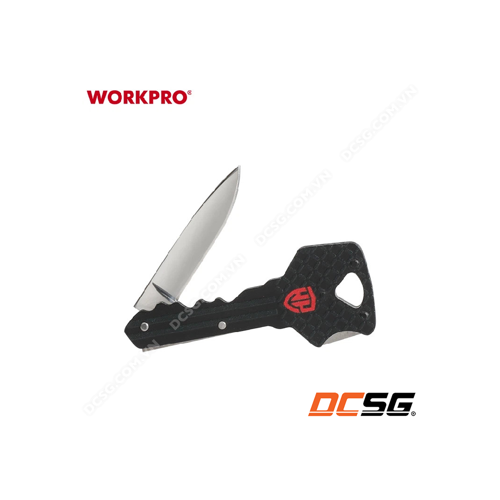 Dao cắt gấp gọn an toàn hình chìa khóa 2.5" Workpro | DCSG