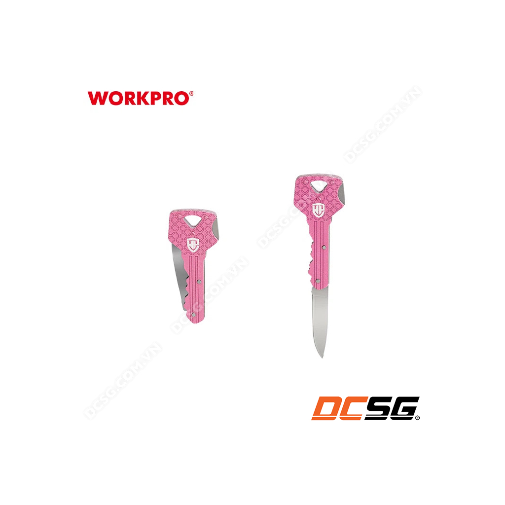 Dao cắt gấp gọn an toàn hình chìa khóa 2.5" Workpro | DCSG