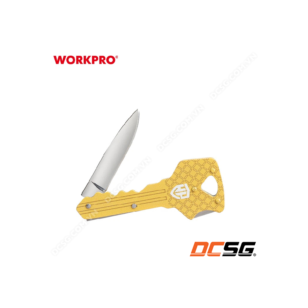 Dao cắt gấp gọn an toàn hình chìa khóa 2.5" Workpro | DCSG