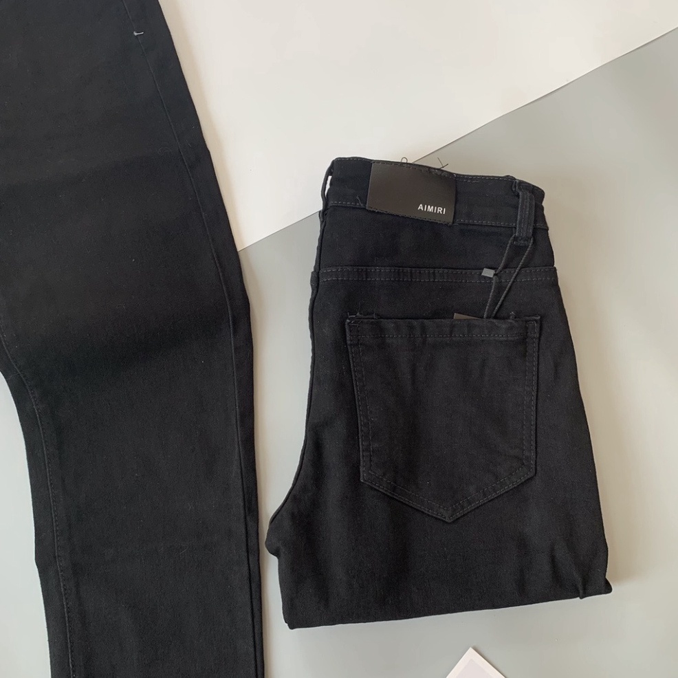 Quần Bò Nam Đen Trơn Phối Thêu Khoá Zip Ống, Quần Jean Nam Đen Phong Cách Hàn Quốc BN15