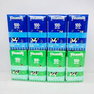 Sữa tươi vinamilk 100% hộp giấy 110ml có đường, ít đường - shop thái hà