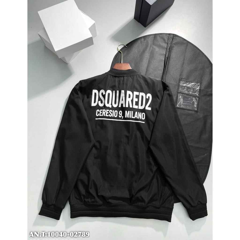 Áo Khoác Gió Nam DSQ Siêu Cấp AG310 In Chữ Trước Sau Chất Liệu Gió Chống Nước Thời Trang Nam Họa Tiết Chữ