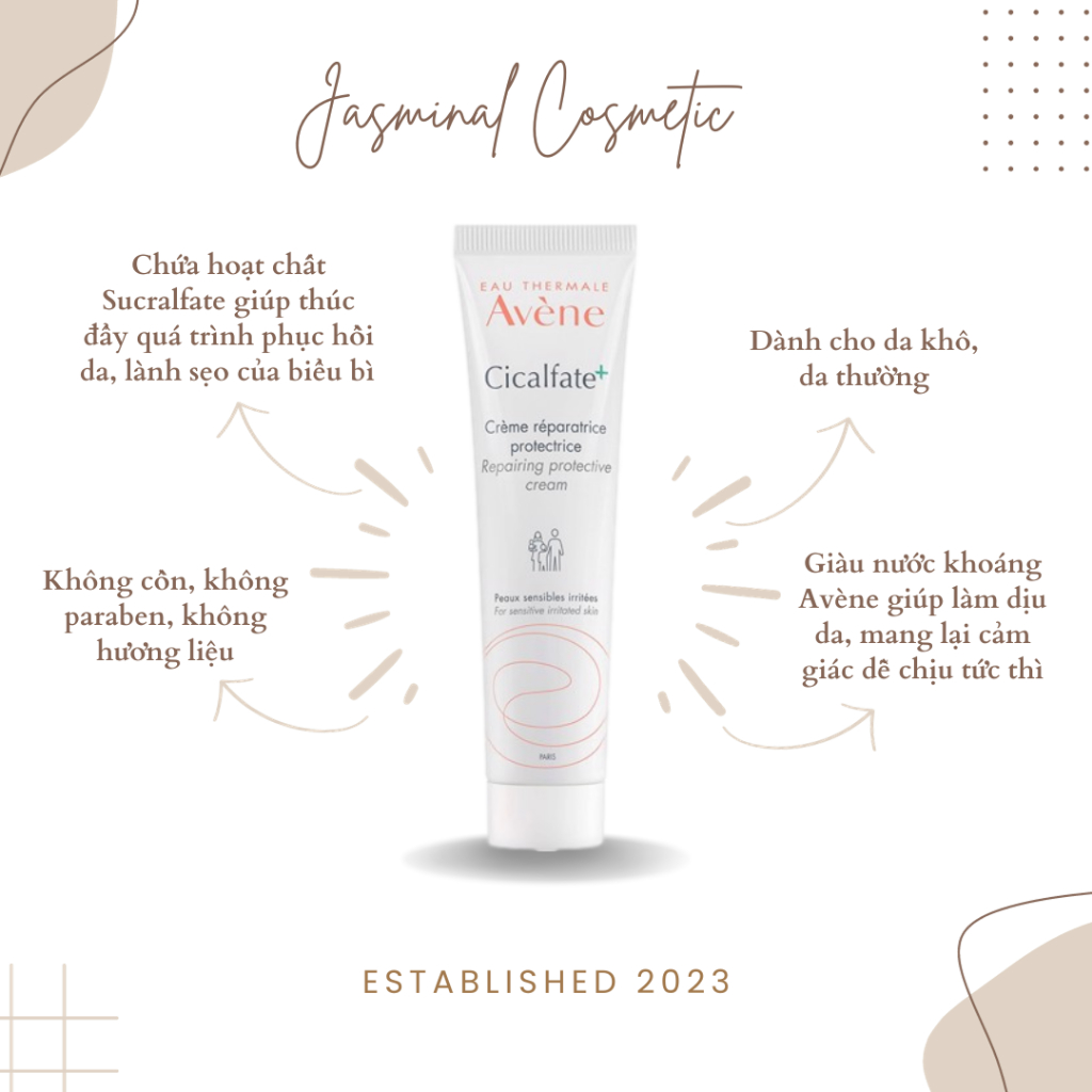 [Chính hãng] Kem dưỡng ẩm Avene Cicalfate 40-100ml